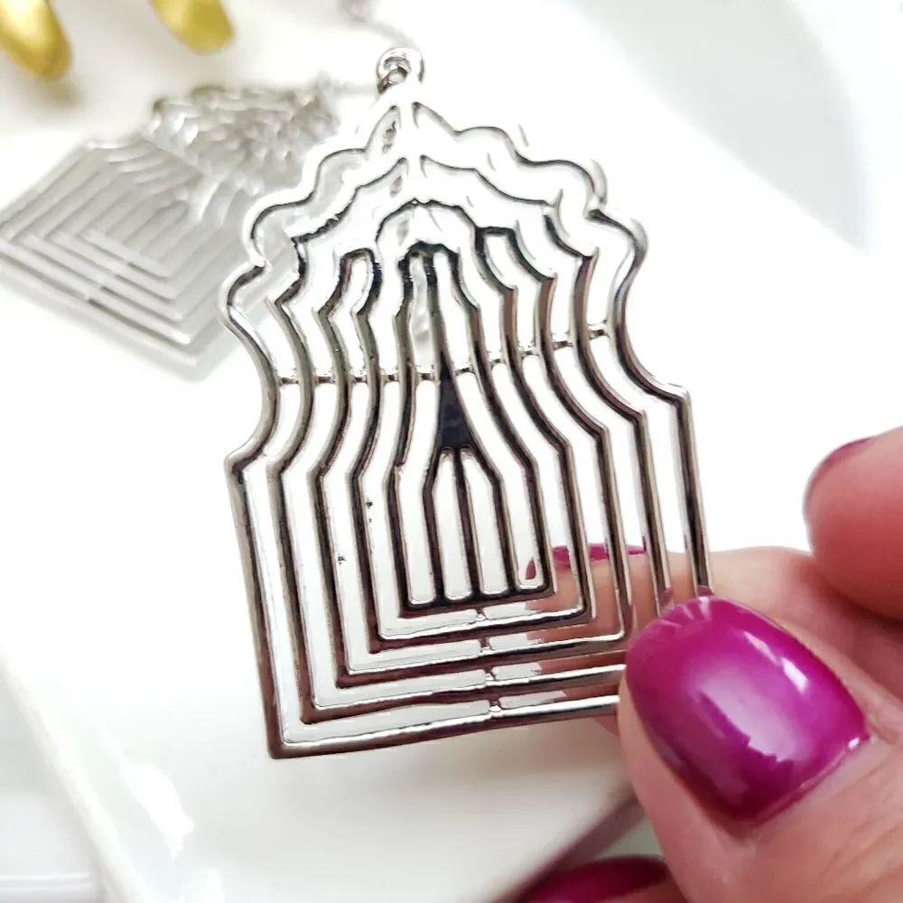 Free People Silver Cage Earrings